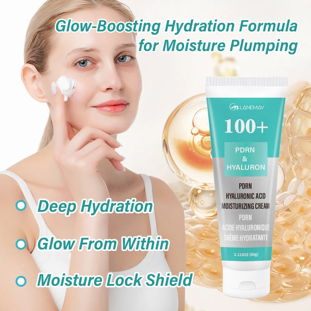 PDRN Hyaluronic Acid Cream 60g Hydrolyzed Collagen Deep Hydration Glow Skin Repair Non-Sticky Day Night Facial Moisturizer