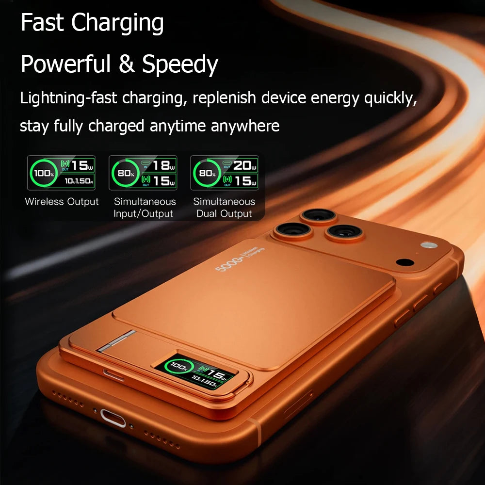 10000mAh Magnetic Powerbank 15W Wireless Power bank PD 20W Fast Charing External Battery For MagSafe iPhone 12-17 Pro Watch