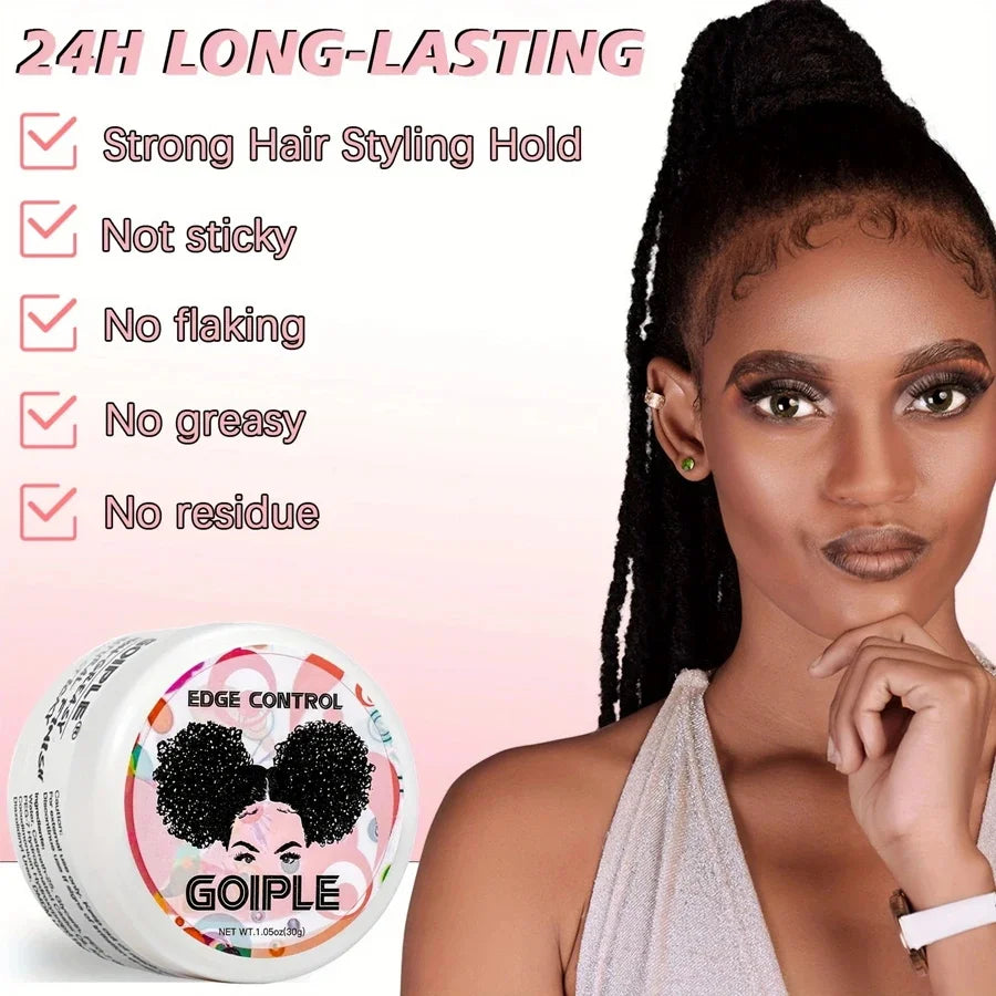 Goiple Edge Control Wax 1.05oz and Hair Wax Stick 0.56oz for Women Strong Hold Non-greasy Bundle with 3comb Adjustable Headband