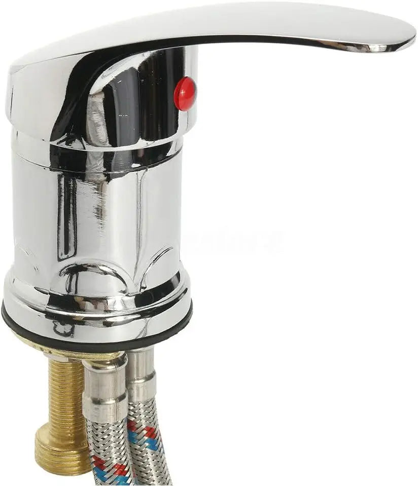 Water Faucet Set, Zinc Alloy Salon Shampoo Bowl Faucet and Sprayer Kit with Spray Hose, Home Durable Salon Spa Hot Cold Mixer Shower Shampoo Bowl Replacement Part Set