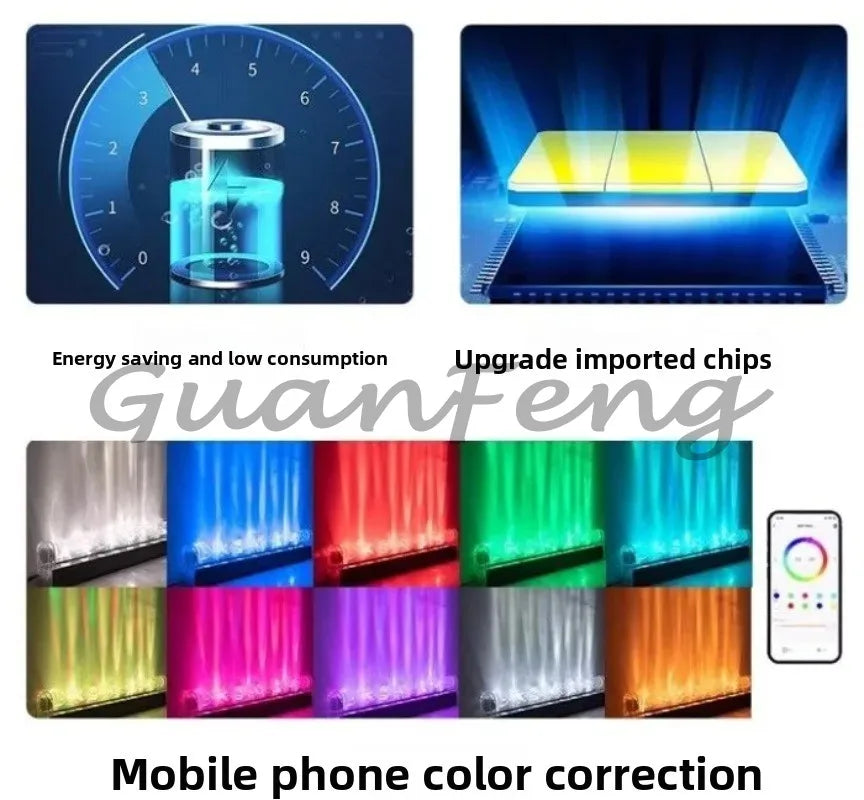 3D dynamic water ripple wall washing atmosphere pattern room background decoration LED projection light