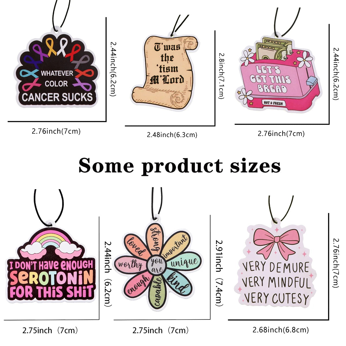 Quote Phrase Word Fragrant Paper Auto Interiors Colorful Car Fragrance Cabinet Bedroom Air Freshener Hangs Solid Perfume Gifts