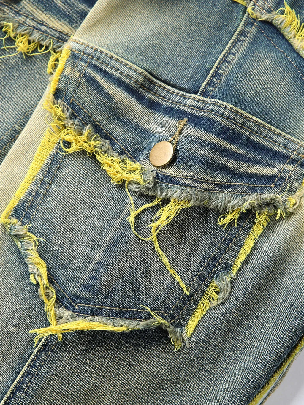 2025 New Men Ripped Stacked Jeans Distressed Slim Fit Skinny Straight Leg Jeans Fashion Hip Hop Denim Pants Casual Streetwear