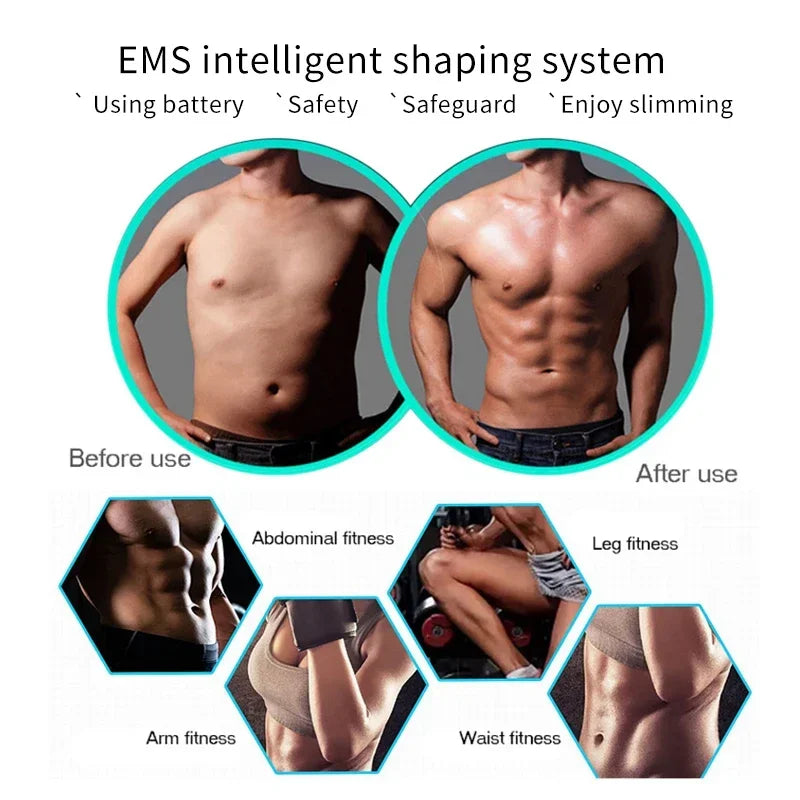 Wireless EMS Hip & Body Massager USB Rechargeable Electric Muscle Stimulator for Home Fitness Weight Loss Shaping Device