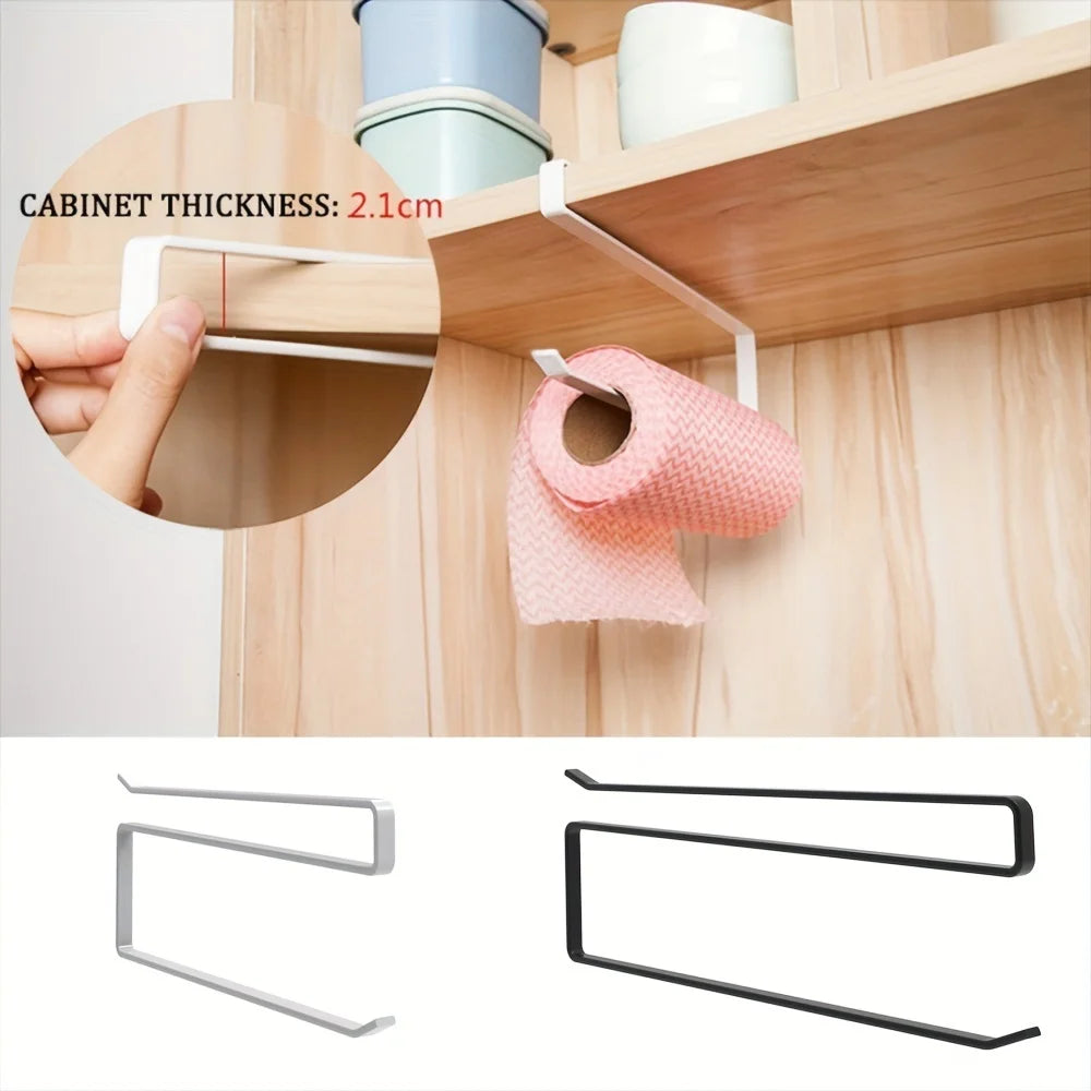 Wall Mount Kitchen Organizer Holds Plastic Wrap Dishcloth Aluminum Foil Dispenser Includes Paper Towel Holder