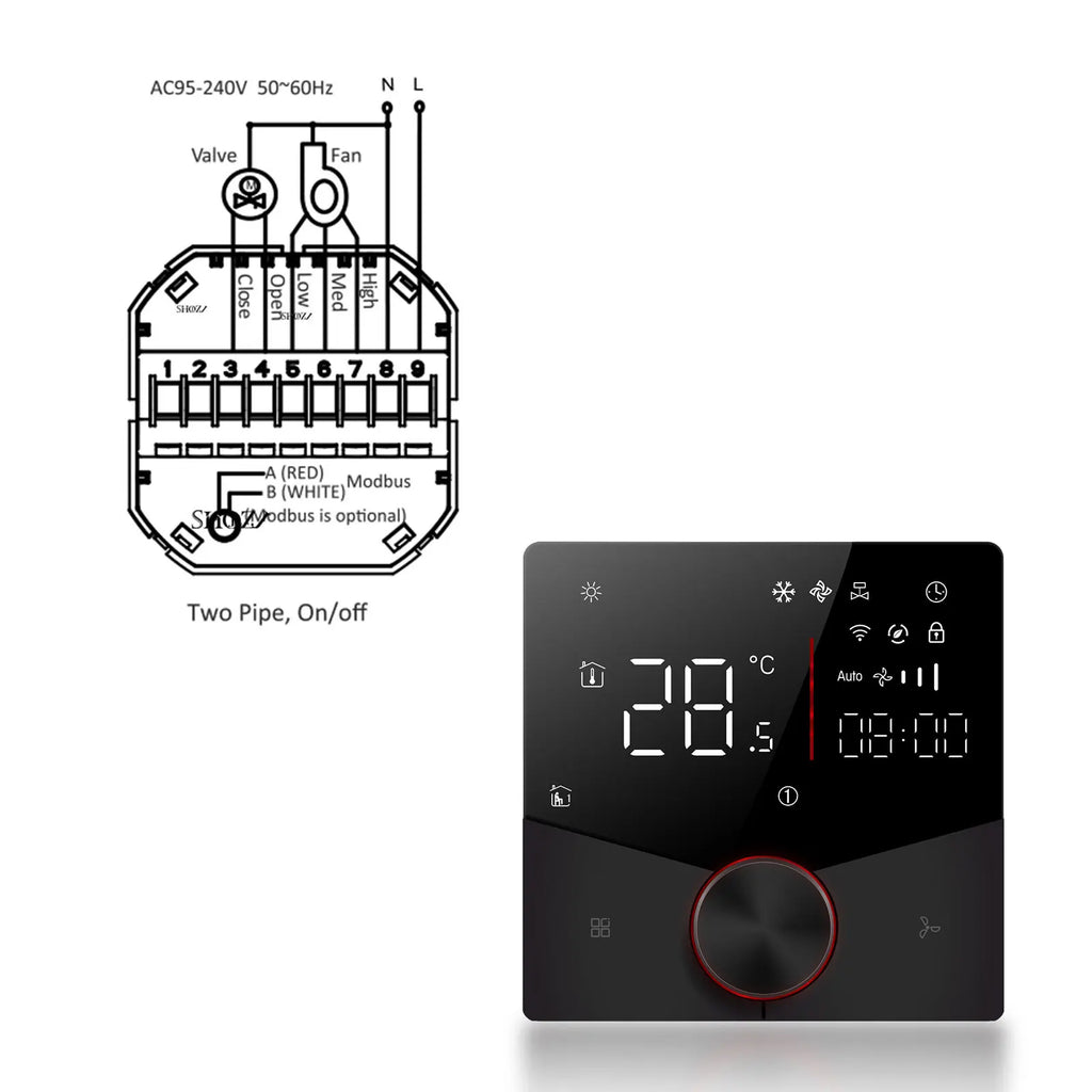 EU 24V 220V WIFI Smart Air Conditioner Thermostat Temperature Controller for Cooling Heating Programable Thermostatic Valve