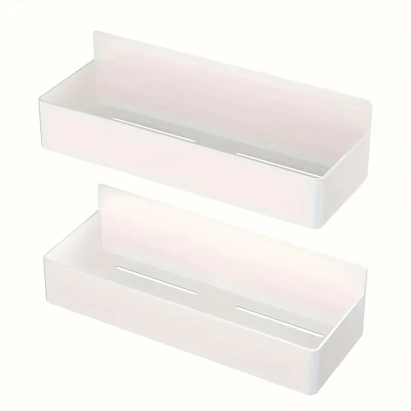 2pcs New Saving Space Strong Magnetic Shelves No Drilling Plastics Storage Basket Spice Storage Rack Refrigerator Microwaves
