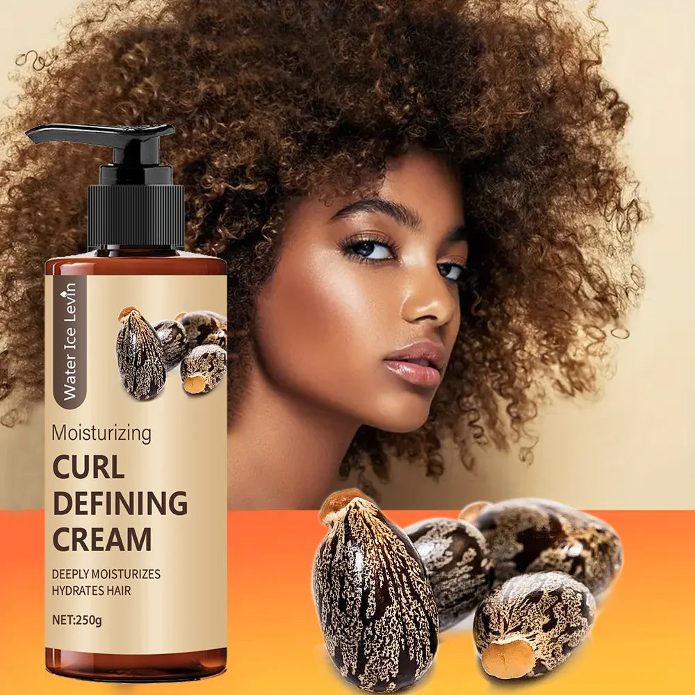 Perm, Latin curls, braids, curling styling cream, gives hair a natural, voluminous and long-lasting style, moisturizes and nourishes, suitable for wavy and curly hair, protects hair