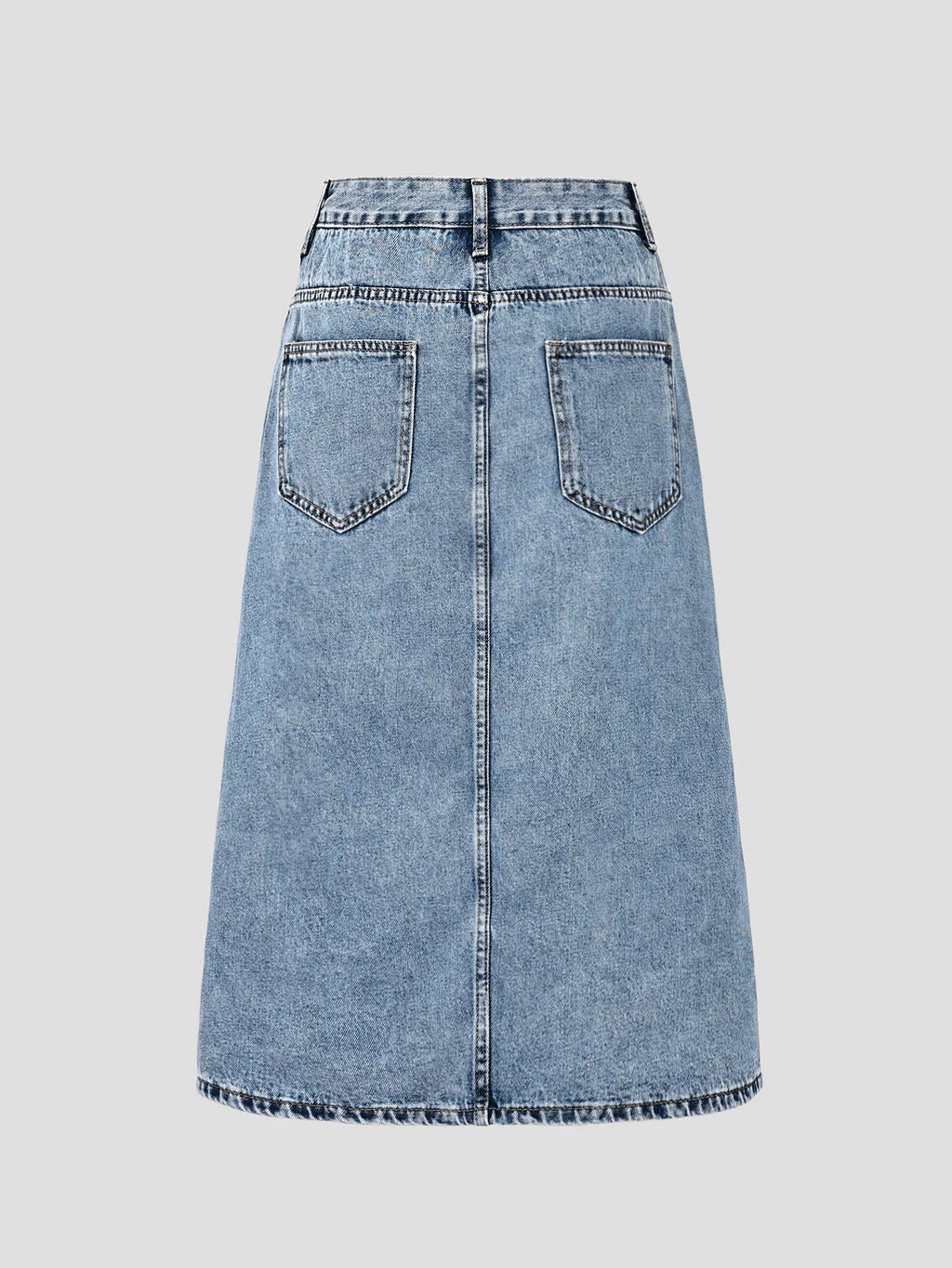 European Beautiful Woman High Waist Elastic Medium and Long Denim Skirt, Thin Split Fork Over Knee Hip Wrap One Step Skirt