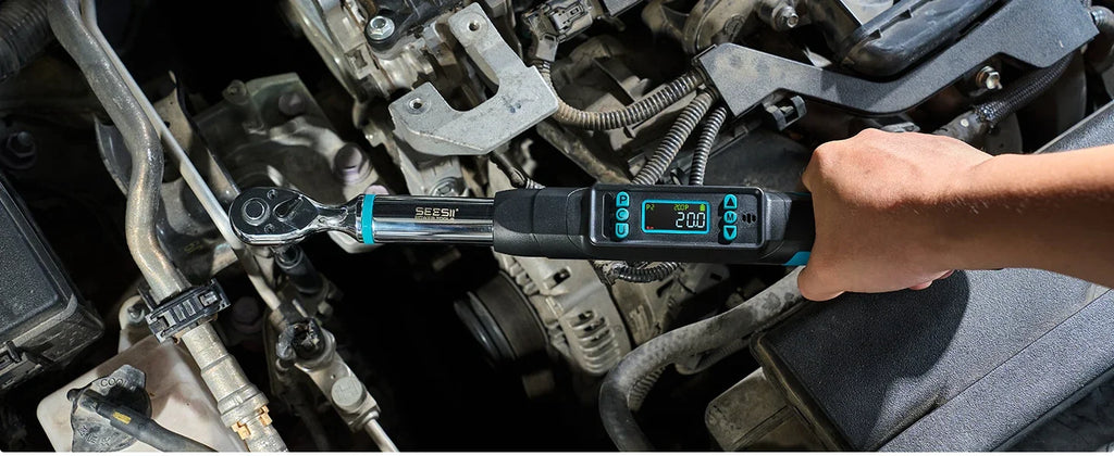 SEESII D2 Lite Pro 3/8" Digital Torque Wrench 220Nm LCD Display Real-Time & Peak Modes Preset & Data Storage Dual Alarm for Bicycle Car