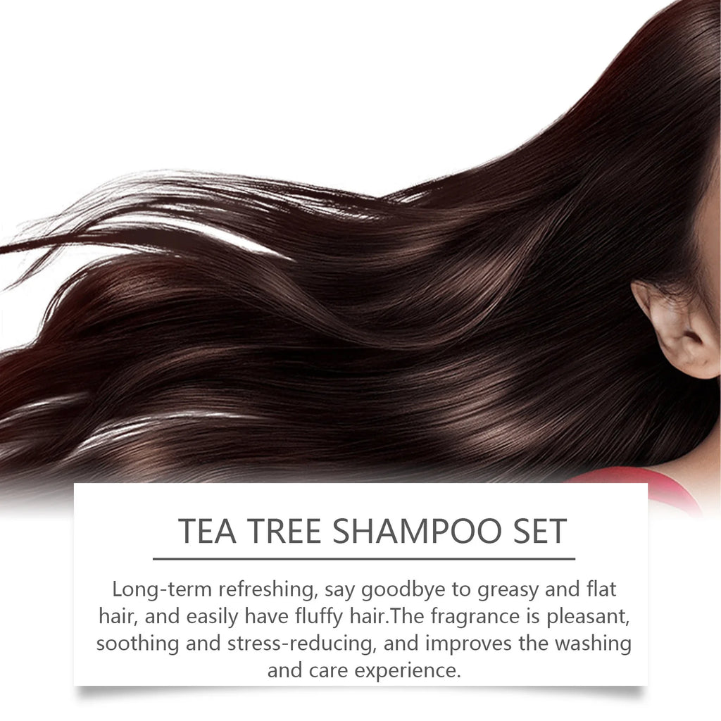 Shampoo Hair Conditioner Set Deep Cleaning Moisturizing Nourishing Repair Damaged Dry Oil Control Shampoos Tea Tree Hair Care