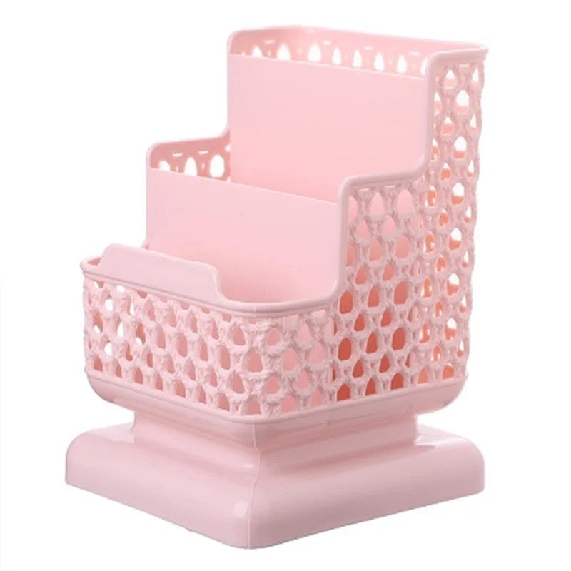 Desktop Storage Box Makeup Organizer Cosmetics Jewelry Stationery Holder Plastic Container Office School Supplies