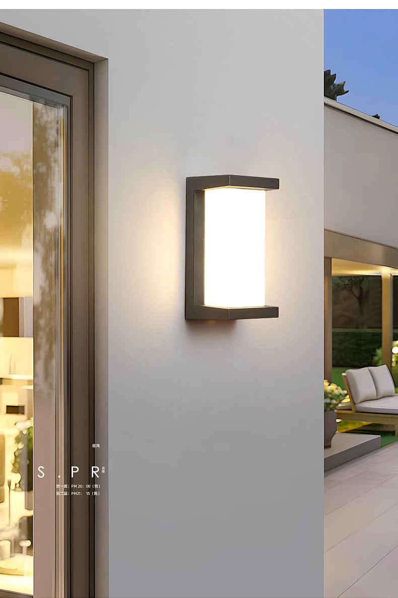 LED Outdoor Wall Light Modern Indoor Home Waterproof IP65 Courtyard Light Porch Light Balcony Wall Light Park Decorative Light