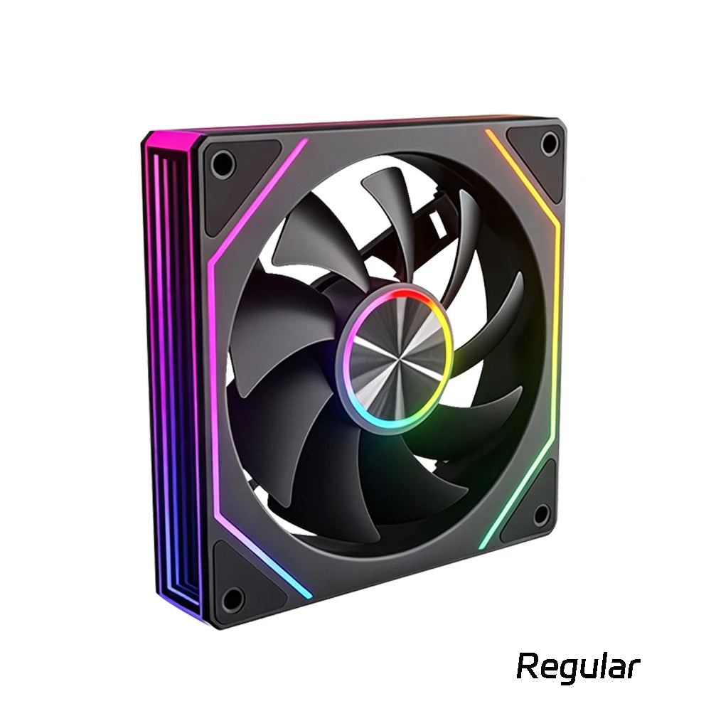Veebyte PRISM 8 PRO PC Fan 120mm ARGB 4PIN 5V-3PIN PWM Quiet Cooling Fan 12V Large Air Volume Computer Fan 45.2CFM/800-1600RPM