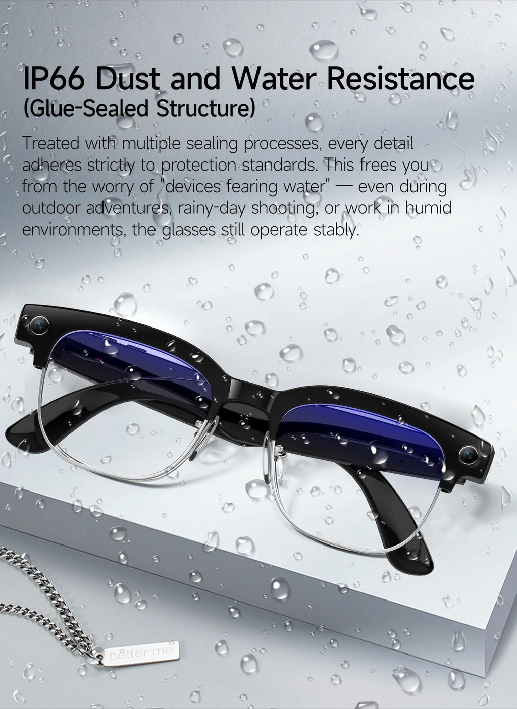 2026 New 4K HD 800W Pixel Dual-Camera Smart Glasses Men 1200P Video Recording AI Chat WIFI Transmission Translation Call Glasses