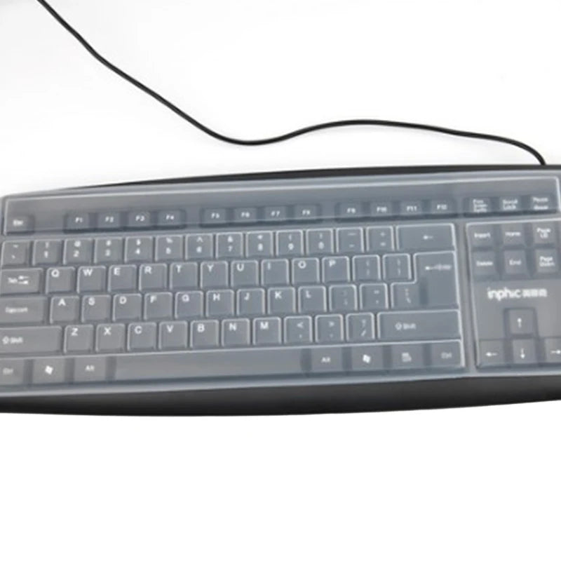 NEW SALE Universal Dustproof Silicone Desktop Computer Keyboard Cover Skin Protector Film Cover Keyboard Film