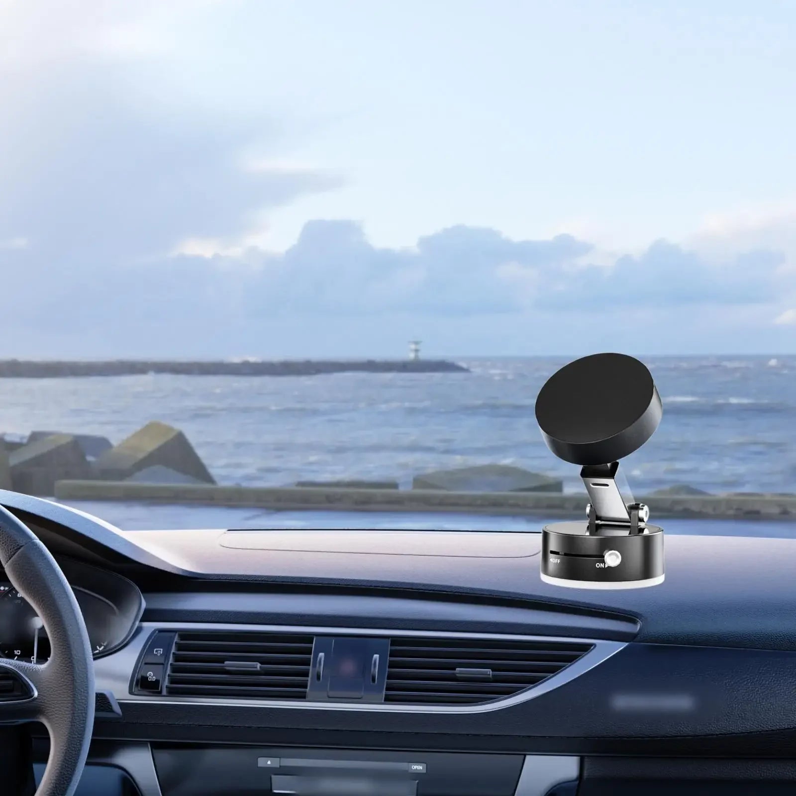 Ultra Magnetic Phone Holder Foldable Car Phone Mount Dashboard Phone Bracket 360 Degree Rotation Vacuum Suction Cup GPS Stand