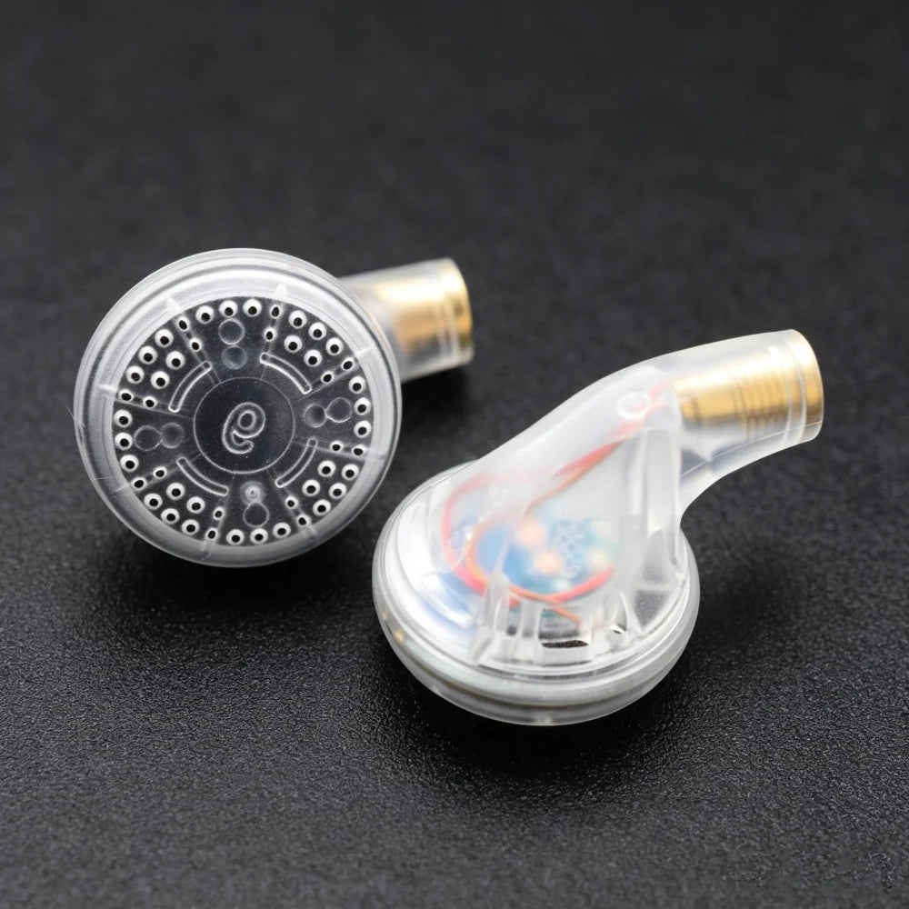 FENGRU BP32 Diy 130 ohm Beryllium Film Driver/300 ohm Carbon Nanotube Film High Impedance Flat Head Earbuds Heavy Bass Earphones