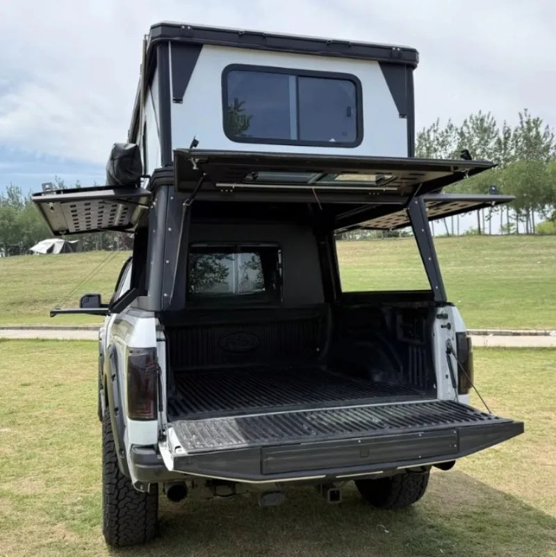 Truck Camping Cabin, Fully Equipped Pop-up Camping Cabin with Shower, Kitchen, Bed, and Storage, Suitable for Outings and Travel