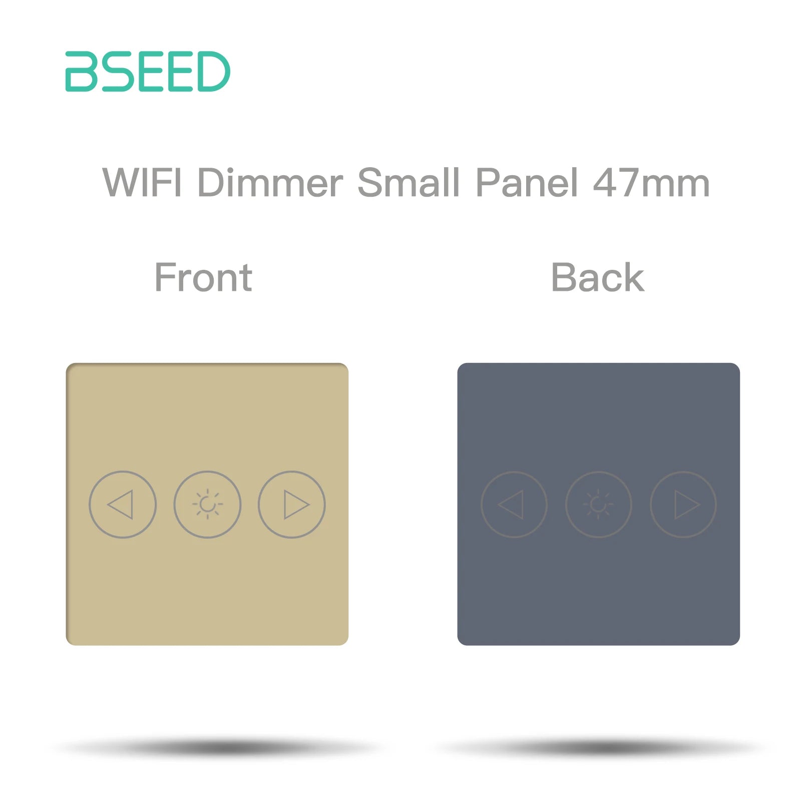 BSEED Wall Light Switches Small Glass Panel Parts 1/2/3Gang White Black Gold Touch Switches Crystal Parts 47mm