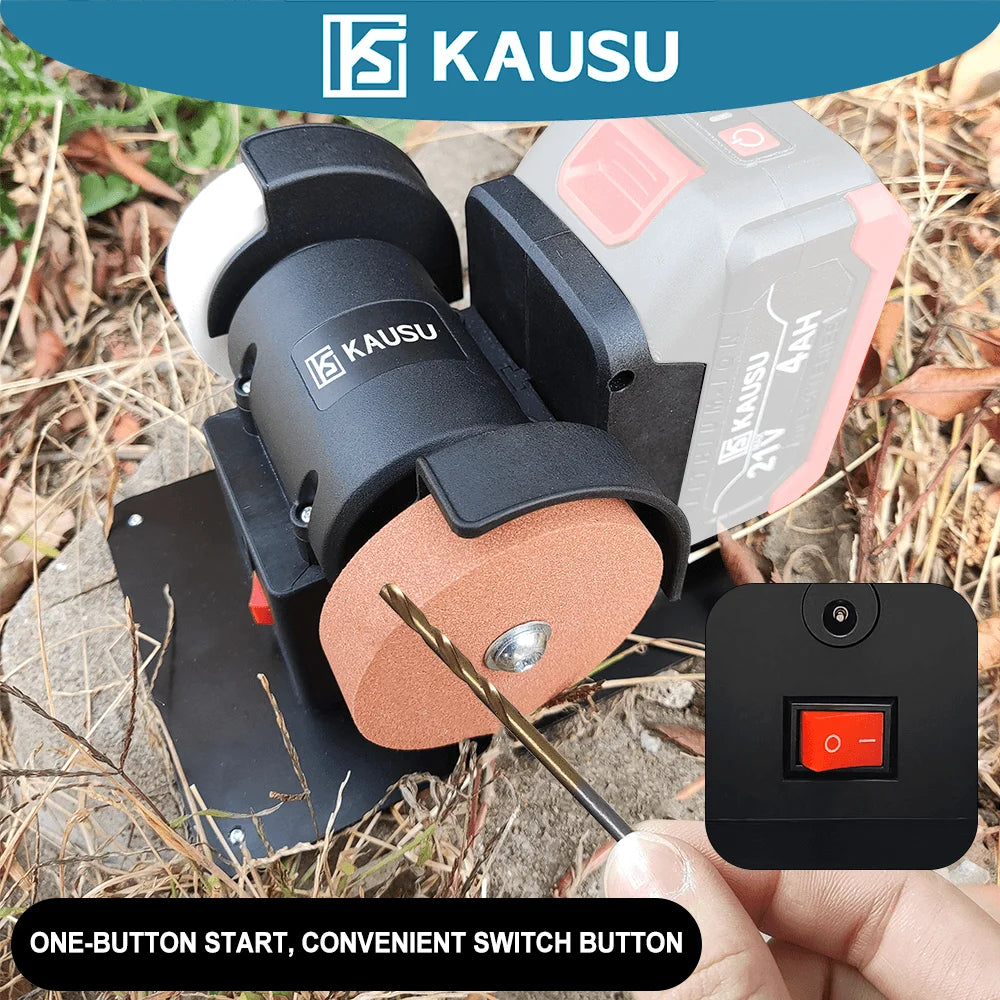 Dual-Wheel Mini Grinder 100/120 Mesh Wheels 21V/60W Cordless Compact Sharpening Tool For Makita 18V Battery(No Battery)