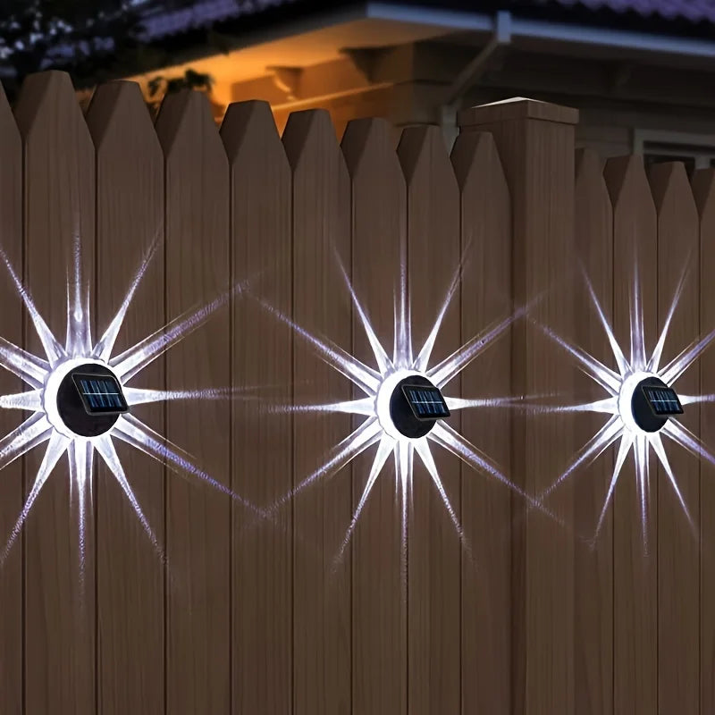4 Packs Waterproof LED Decorative Light Outdoor Solar Stairs Lights for Wall Garden Yard Patio Pool Pathway Outside Solar Lamp