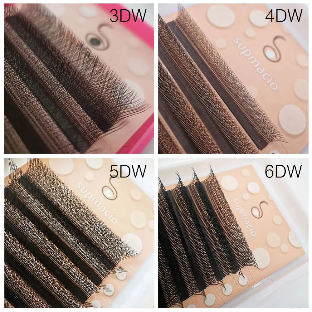 SUPMACIO 0.10mm 2d/3d/4d/5d W Eyelashes Extensions YY Lashes 0,10mm Premade Volume Fans ресницы для наращиван