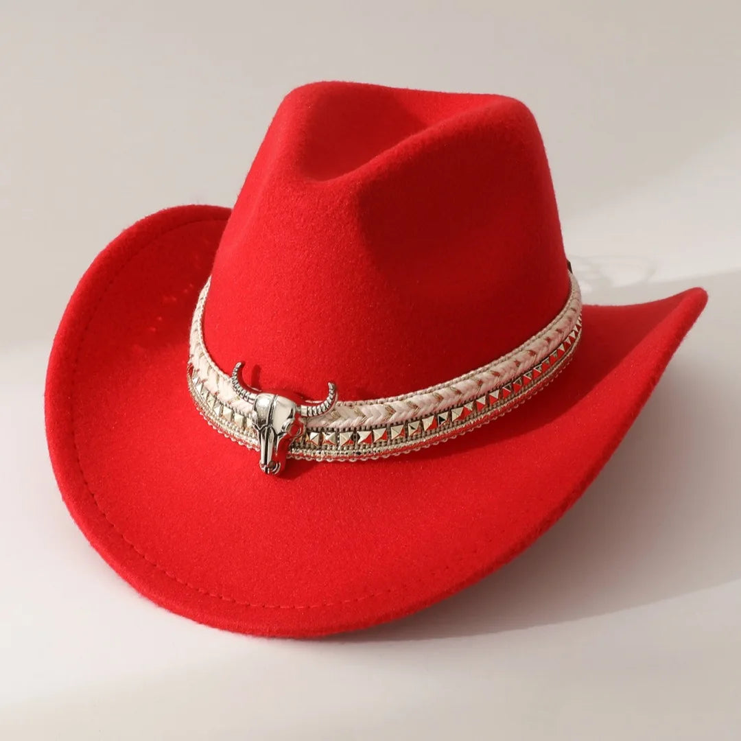 New Heart Shaped Cowboy Head Accessories Cowboy Hat Felt Hat New Men's and Women's Outdoor Hat Knight Hat