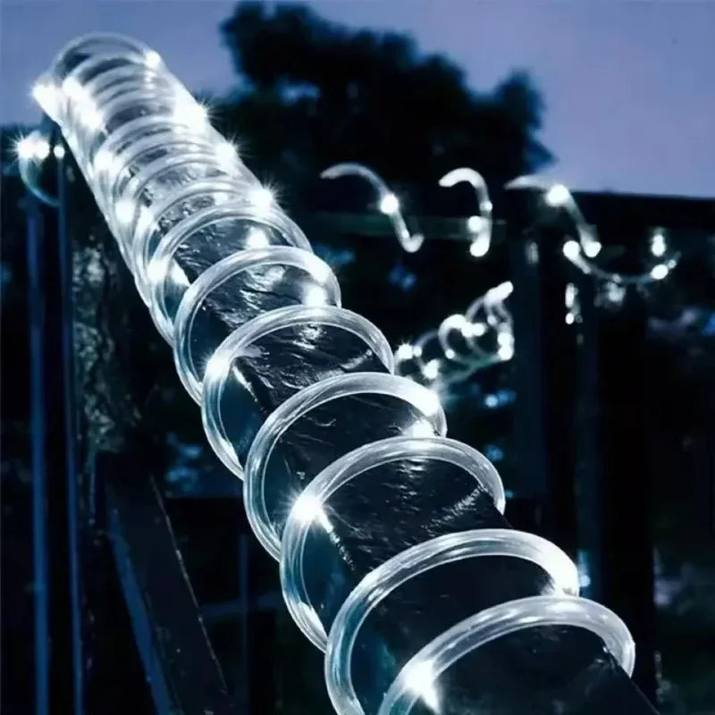 Solar String Tube Light PVC Soft Tube Outdoor Waterproof Copper Wire Light Courtyard Garden Decoration Atmosphere Flashing Light