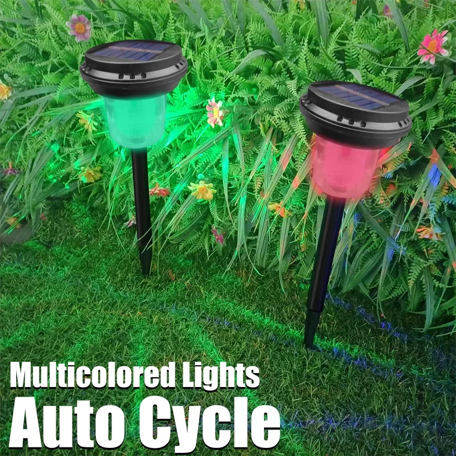 Solar Outdoor Lights New Garden Lamps Powered Waterproof Landscape Path for Yard Backyard Lawn Patio Decorative LED Lighting