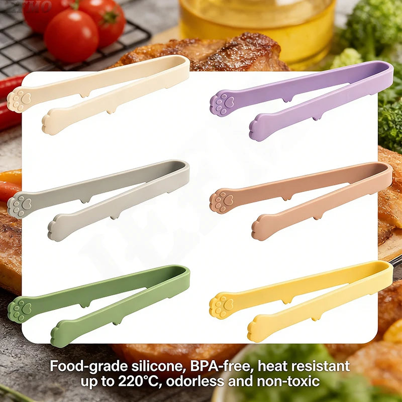 Silicone Cat Paw Food Clip Bakery Clips Ice Cube Clips Snack Clips Heat Resistant BPA Free Kitchen Gadgets