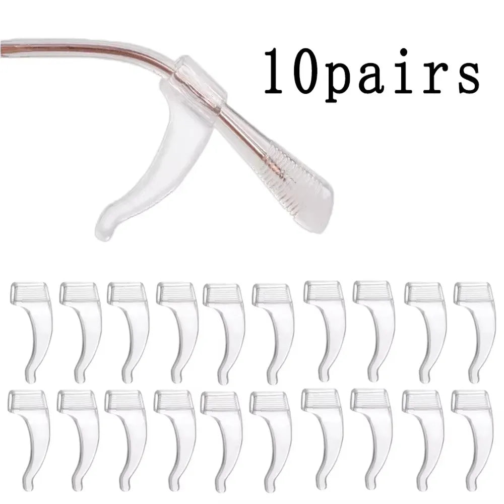 5-15pairs Silicone Anti-slip Glasses Leg Ear Sleeve Bracket Fastener Eyeglasses Accessories Grip Anti-fall Eyewear Holder