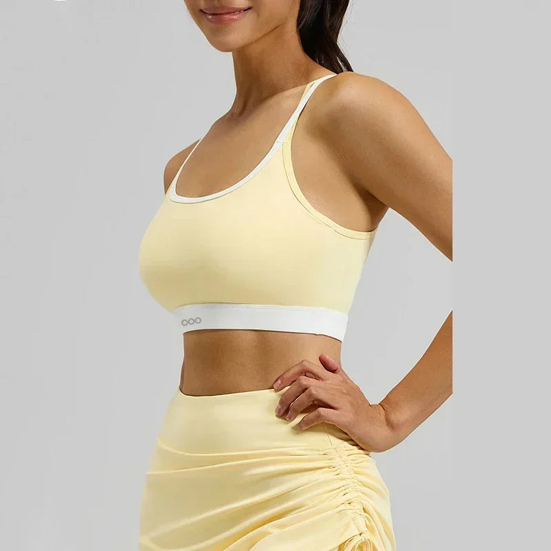 2026 Women's Sports Bra Fixed Cup Yoga Pilates Running Jump Rope Comfortable Tank Top