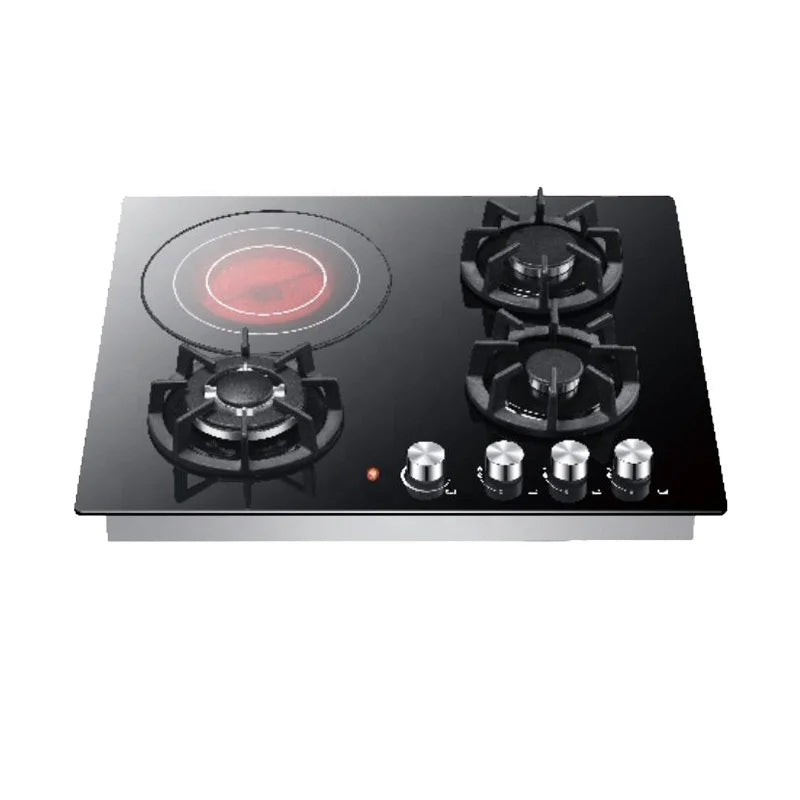 Home Kitchen Cooking Appliances 5 Burner Built in Gas Stove Cooker With Glass Top Gas and Electric Hob