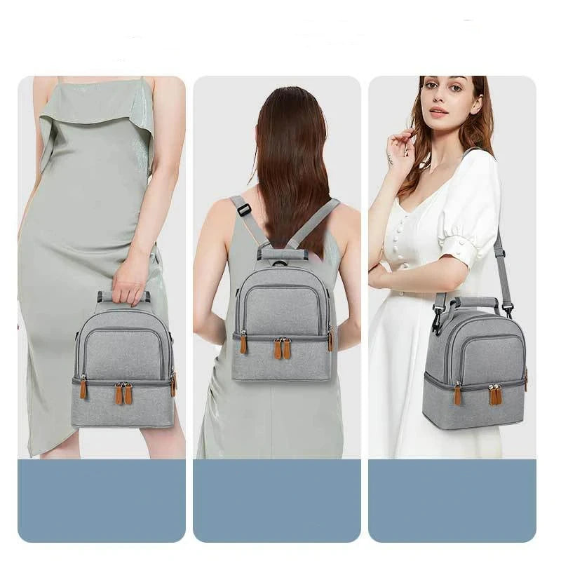 Outdoor Travel Picnic School Food Lunch Bag Insulated Backpack Lunch Box Bags Fresh Cooler Breast Milk Fresh-keeping Handbag