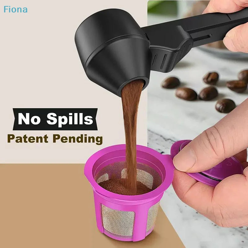 ✔Spill-Proof Protein Powder Sliding Spoon Reusable With Longer Handle Coffee Scoop Measuring Spoon Funnel Kitchen Gadgets