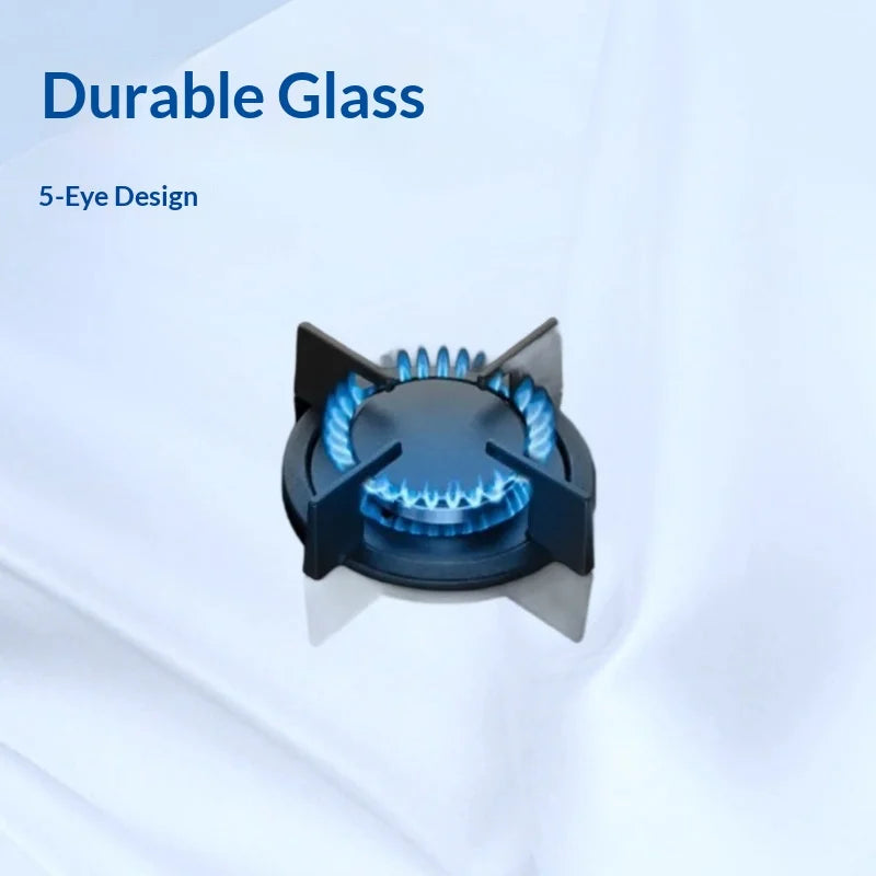 Cooker Wholesale Household Kitchen Four-head Tempered Glass Gas Stove Embedded Energy-saving Three Gas One Electric Qdzh-01
