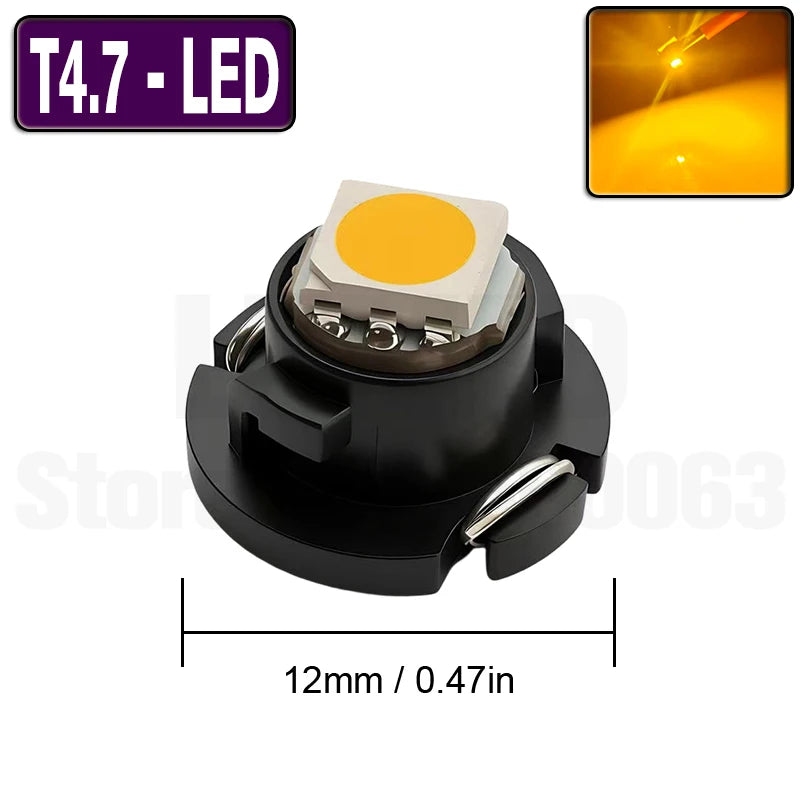 10pcs T3 T4.2 T4.7 T5 LED Car light Bulb Luces LED Para 1 LEDs 2835 5050 SMD Auto Interior Side light