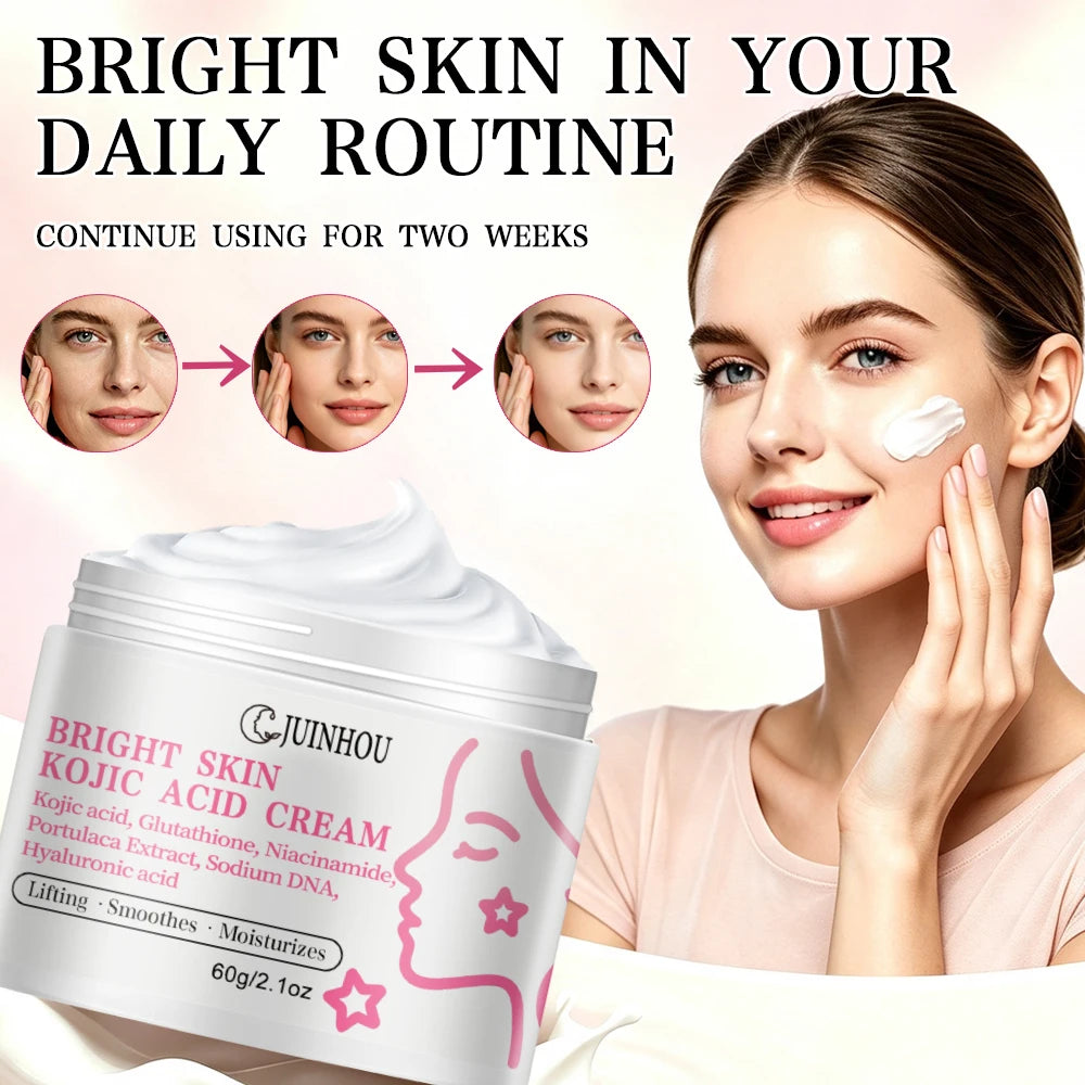 JUINHOU Lightweight Non‑greasy Moisturizing Face Cream For Dull Skin Daily Facial Hydrating Brightening Skin Care For Home Skin