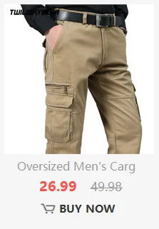 High Quality Men's Jeans Multi Pocket Denim Cargo Pants Oversized Casual Pants Men Clothing Loose Trousers 29-44