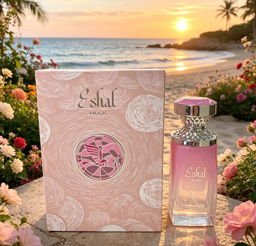 Paris-Corner Eshal Musk newly launched female perfume spray, sweet white flowers, soft food flavor, musk, 3.4oz100ml