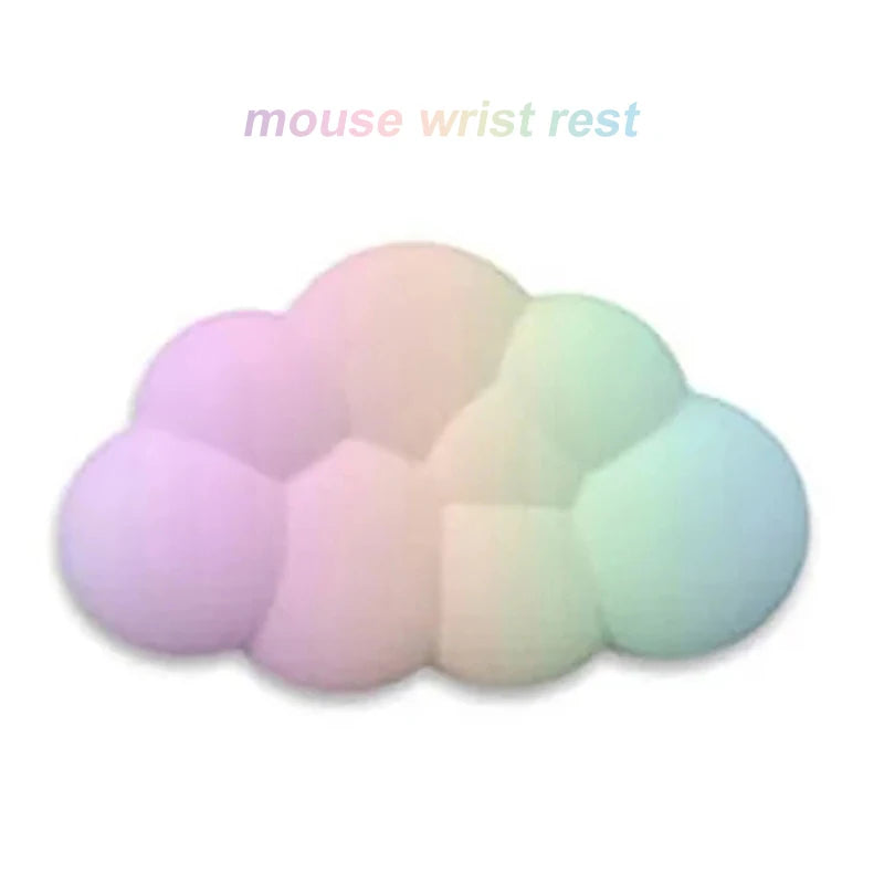 Cloud Gradient Gaming Keyboard Pad Wrist Pad Cloud Wrist Pad Mouse Pad Ergonomic Laika Foam Memory Non-Slip Support Office
