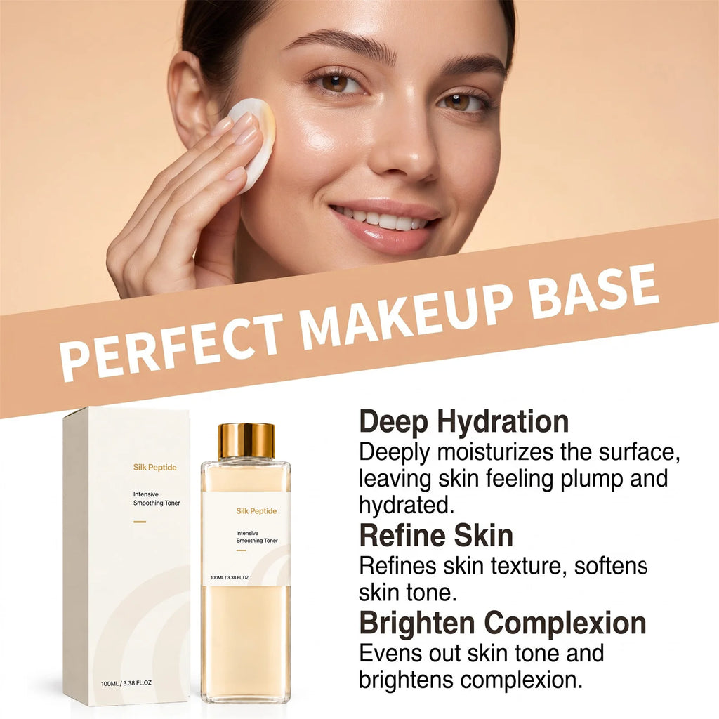 Silk Peptide Intensive Toner Soothe Facial Sensitive Area Effective Moisturizing Revitalize Skin Brighten Face Hydrating Toner