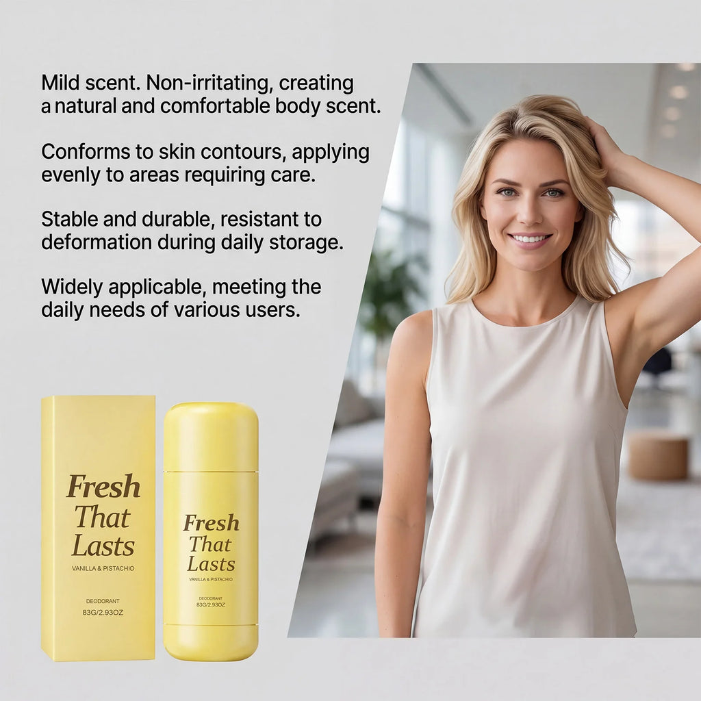 3-IN-1 Vanilla Pistachio Deodorant Stick,Niacinamide&Turmeric Brightening Body Balm for Dark Underarm,24H Fresh&Odor Protection Long Lasting Odor Protection&Soothe Post Shaving Irritation,Natural Deodorant&Gourmand Foodie Fra