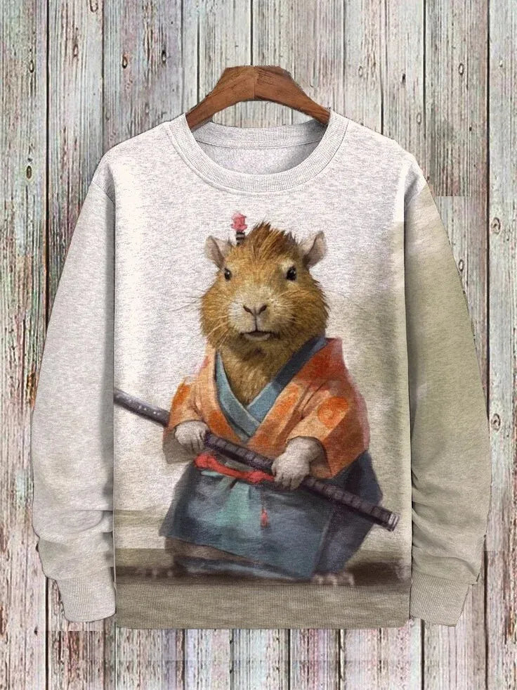 Men's Animal Cat Sweatshirt Long Sleeved Sweatshirt O-Neck Fashion Cool Daily 3D Printed Japanese Art Prints Casual Sweatshirt