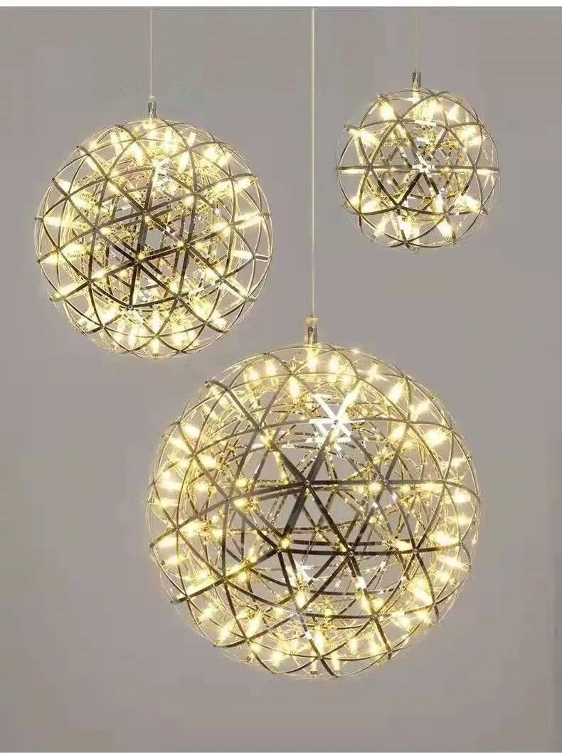 Sparkleball Panoramic Starry Sky Pendant Light Commercial Internet Celebrity Bar Salon Loft Duplex Art Ball Decorative Light