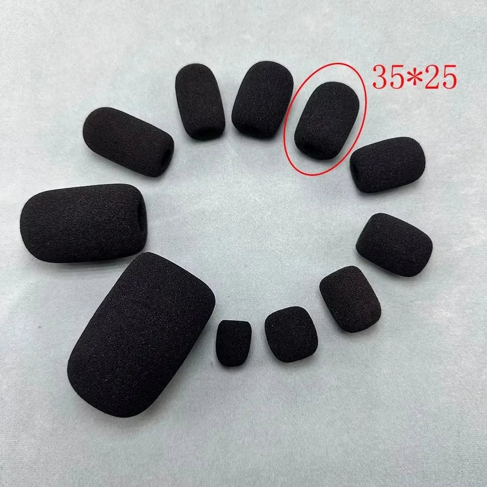 Microphone Cover Headset Replacement Foam Telephone Headphone Mic Case Microphone Windscreen Windshied Sponge 10Pcs