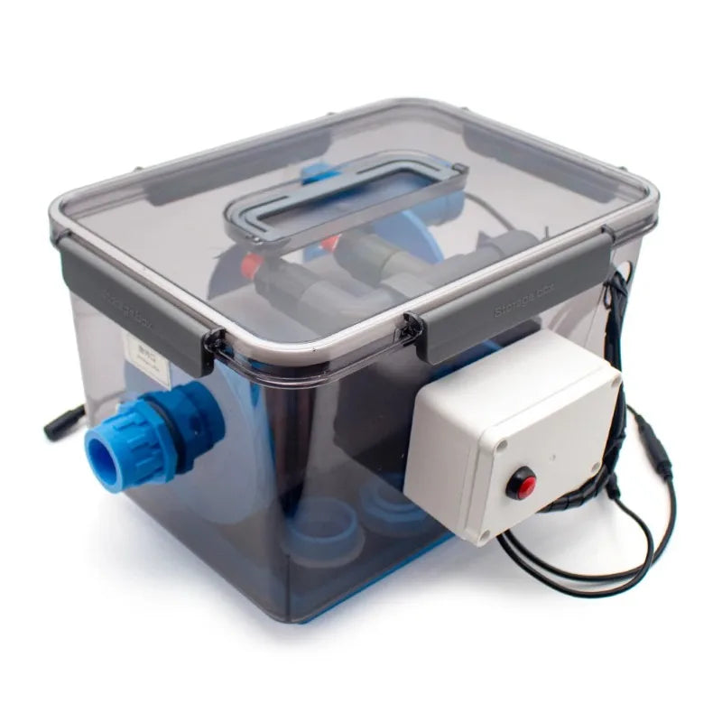 110-220V Automatic Backwash Filter, Rotary Drum Microfilter for Fish Ponds & Aquariums, 200 Mesh Stainless Steel Screen