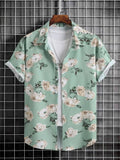 Summer Hawaiian Flower 3D Shirt Plant Printed Men's Clothing Street Loose 3XL Men's Top Trendy Beach Party Social Clothing Tops