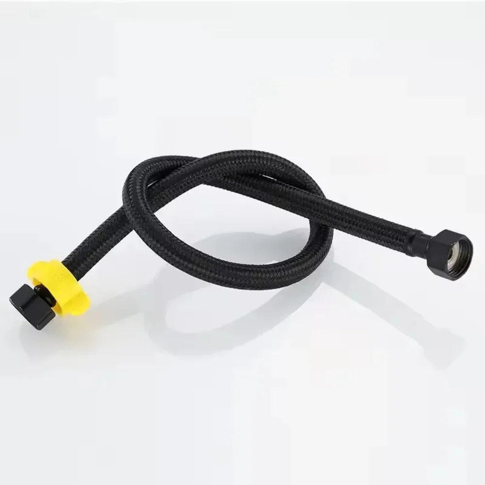 Black Pipe Water Supply Hose Faucet Water Heater Water Pipe Heater Pipe Toilet Connection Water Inlet Pipe 30-80cm Fittings